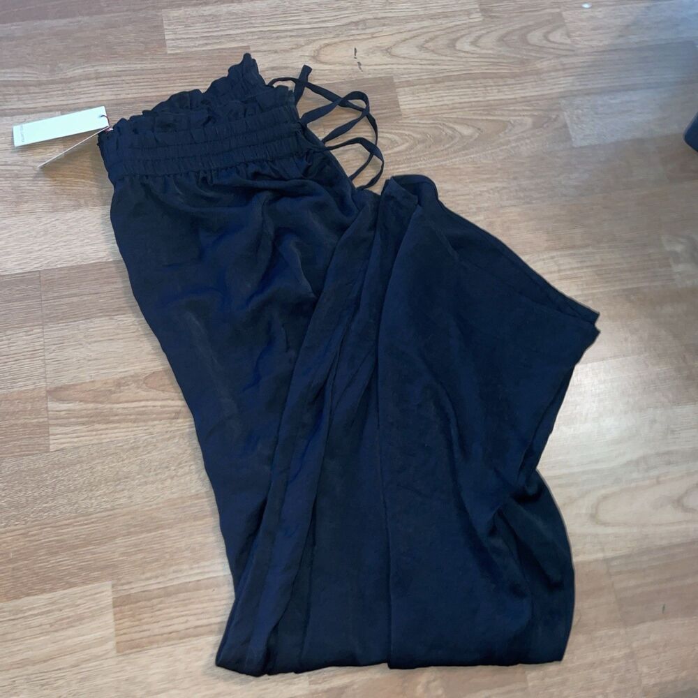 Red Carter Women’s Shirred-Waist Wide-Leg Cover-Up Pants Size Large NWT $98 - Picture 4 of 5